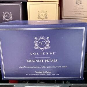 Aquiesse Moonlit Petals Candle Set of (4) 2oz each NEW